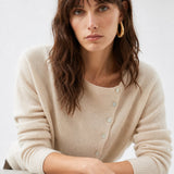 Amélise Asymmetric Button Sweater, studio product shot