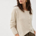 Amélise Asymmetric Button Sweater, studio product shot