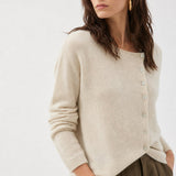 Amélise Asymmetric Button Sweater, studio product shot