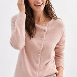 Amélise Asymmetric Button Sweater, studio product shot