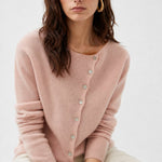 Amélise Asymmetric Button Sweater, studio product shot