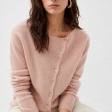 Amélise Asymmetric Button Sweater, studio product shot