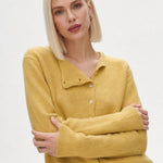 Amélise Asymmetric Button Sweater, studio product shot