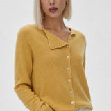 Amélise Asymmetric Button Sweater, studio product shot