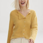 Amélise Asymmetric Button Sweater, studio product shot