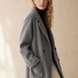 Amory Wool Herringbone Coat — Gray, banana_republic product shot