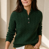 Arden Button-Up Cashmere Sweater — Olive, banana_republic product shot