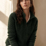 Arden Button-Up Cashmere Sweater — Olive, banana_republic product shot