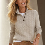 Arden Button-Up Cashmere Sweater — Gray, banana_republic product shot