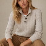 Arden Button-Up Cashmere Sweater — Gray, banana_republic product shot