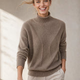 Arden Mock Neck Knit Sweater — Camel, banana_republic product shot