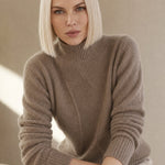 Arden Mock Neck Knit Sweater — Camel, banana_republic product shot