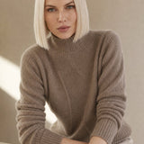 Arden Mock Neck Knit Sweater — Camel, banana_republic product shot