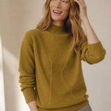 Arden Mock Neck Knit Sweater — Green, banana_republic product shot