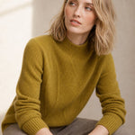 Arden Mock Neck Knit Sweater — Green, banana_republic product shot