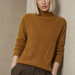 Arden Mock Neck Knit Sweater — Yellow, banana_republic product shot