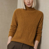 Arden Mock Neck Knit Sweater — Yellow, banana_republic product shot