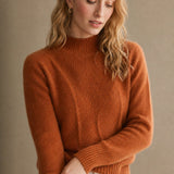 Arden Mock Neck Knit Sweater — Orange, banana_republic product shot