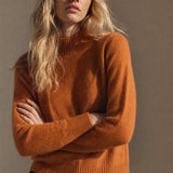 Arden Mock Neck Knit Sweater — Orange, banana_republic product shot