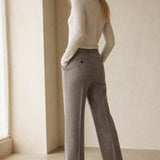 Arden Wool-Blend Flare Trousers — Camel, banana_republic product shot