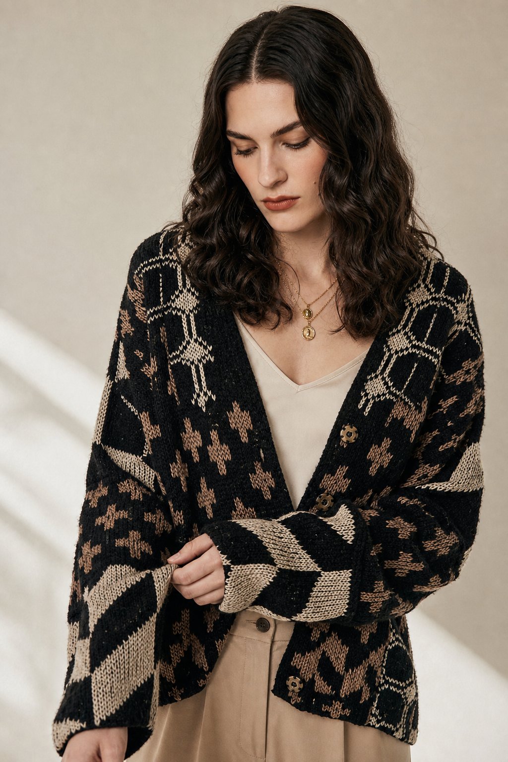 Aria Cassidy Knit Cardigan — Black, banana_republic product shot