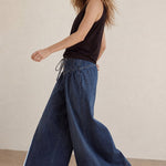 Aria Women's Pull-On Chambray Jeans — Blue, banana_republic product shot