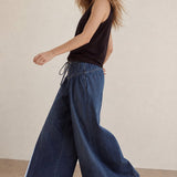 Aria Women's Pull-On Chambray Jeans — Blue, banana_republic product shot