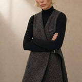 Arvendale Textured Wrap Vest — Gray, banana_republic product shot