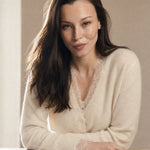 Aurora Lace Cardigan — White, banana_republic product shot