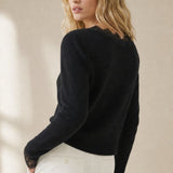 Aurora Lace Cardigan — Black, banana_republic product shot