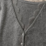 Aurora Lace Cardigan — Gray, banana_republic product shot