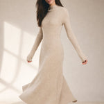 Aurora Wool Dress — Beige, banana_republic product shot