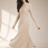 Aurora Wool Dress — Beige, banana_republic product shot