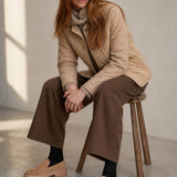 Autumn Woolen Wide Leg Pants — Coffee, banana_republic product shot