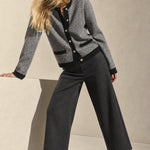 Autumn Woolen Wide Leg Pants — Gray, banana_republic product shot
