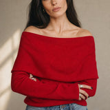 Ava Mode' Top — Red, banana_republic product shot