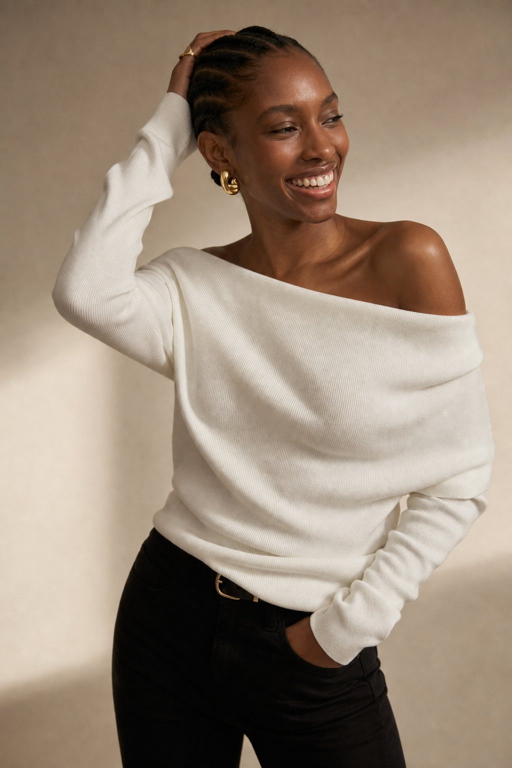 Ava Mode' Top — White, banana_republic product shot
