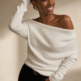 Ava Mode' Top — White, banana_republic product shot