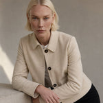 Avery Suede Cropped Jacket — Beige, banana_republic product shot