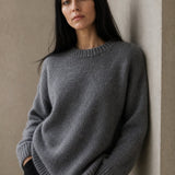 Bellmere Pure Cashmere Oversized Sweater — Gray, banana_republic product shot