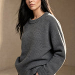 Bellmere Pure Cashmere Oversized Sweater — Gray, banana_republic product shot