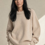 Bellmere Pure Cashmere Oversized Sweater — White, banana_republic product shot