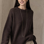 Bellmere Pure Cashmere Oversized Sweater — Brown, banana_republic product shot