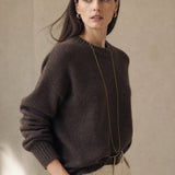 Bellmere Pure Cashmere Oversized Sweater — Brown, banana_republic product shot