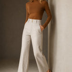 Blair Wool Wide-Leg Trousers — Beige, banana_republic product shot