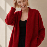 Briarwood Cashmere Shawl Sweater — Red, banana_republic product shot