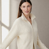Briarwood Heritage Zip Knit — White, banana_republic product shot