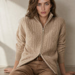 Briarwood Heritage Zip Knit — Khaki, banana_republic product shot