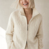 Briarwood Heritage Zip Knit — White, banana_republic product shot