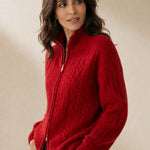 Briarwood Heritage Zip Knit — Red, banana_republic product shot